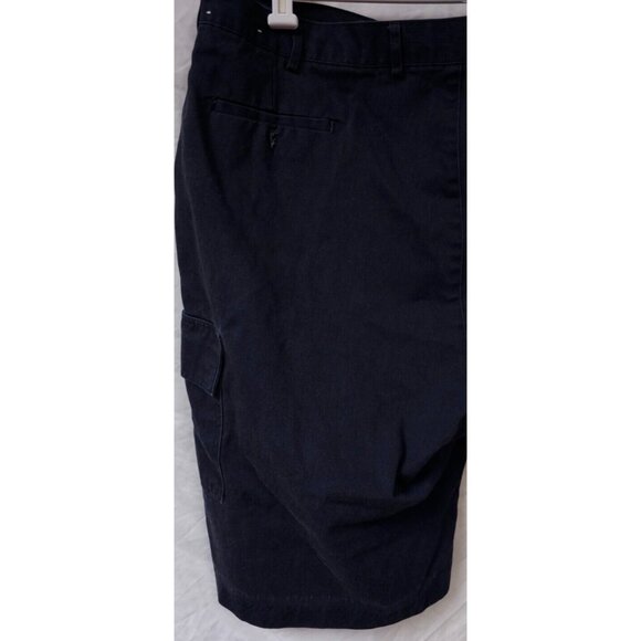 Edwards Men Sz 44 Blue Embroidered Dart Logo Heavy Woven Chino Cargo Work Shorts - Picture 7 of 10